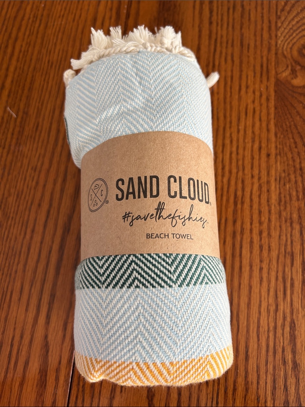 Sand Cloud Striped Herringbone Beach Towel NWT